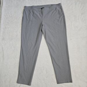 Eileen Fisher Crepe Ankle Pant In Moon Gray Size XL